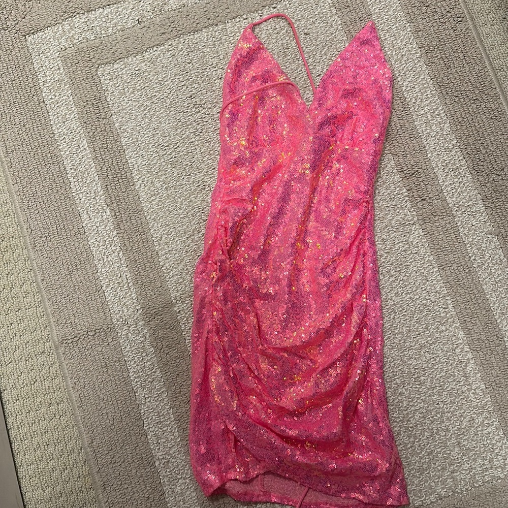 Sequin sparkly pink
